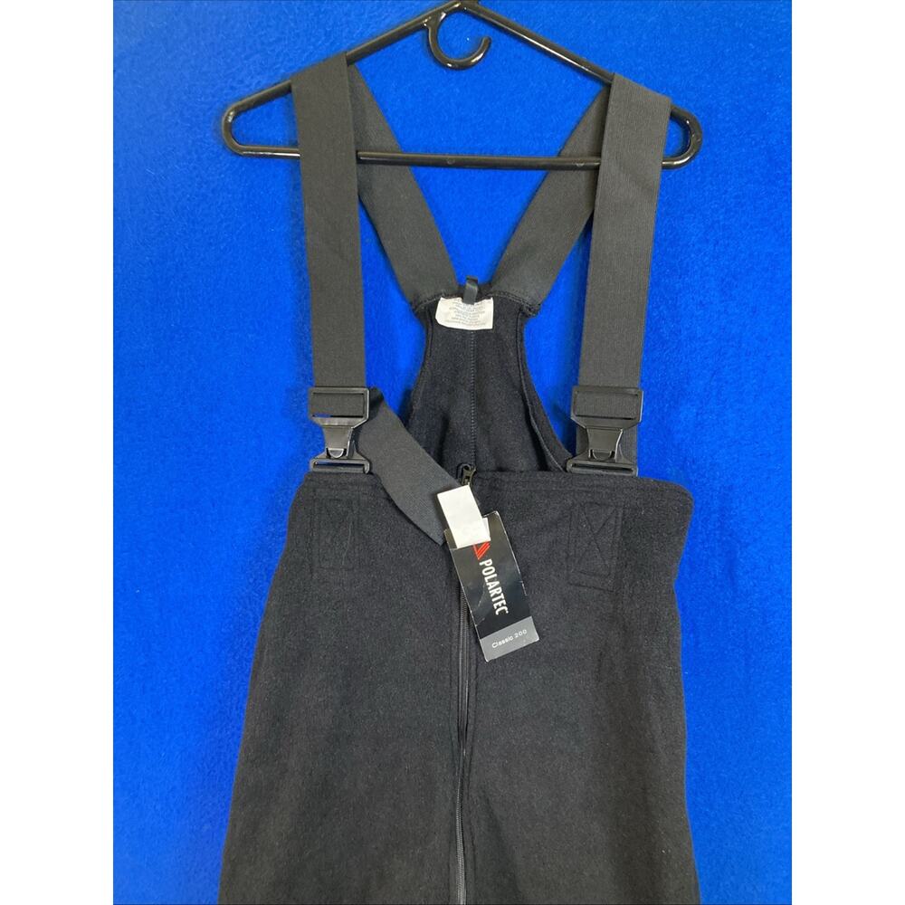 Polartec Fleece Bib Overalls Black Medium-Long NEW Cold Weather Overalls - Picture 2 of 16